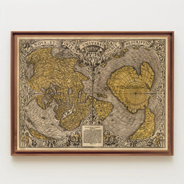 world map created by Oronce Fine in 1531 poster