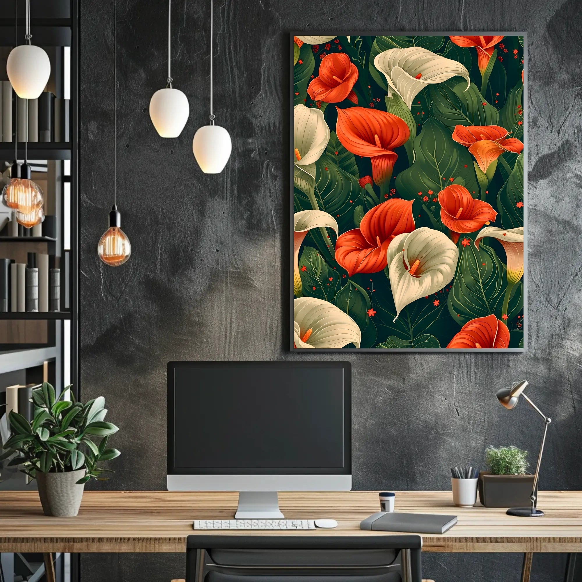 Vibrant Calla Lilies Wall Art Print