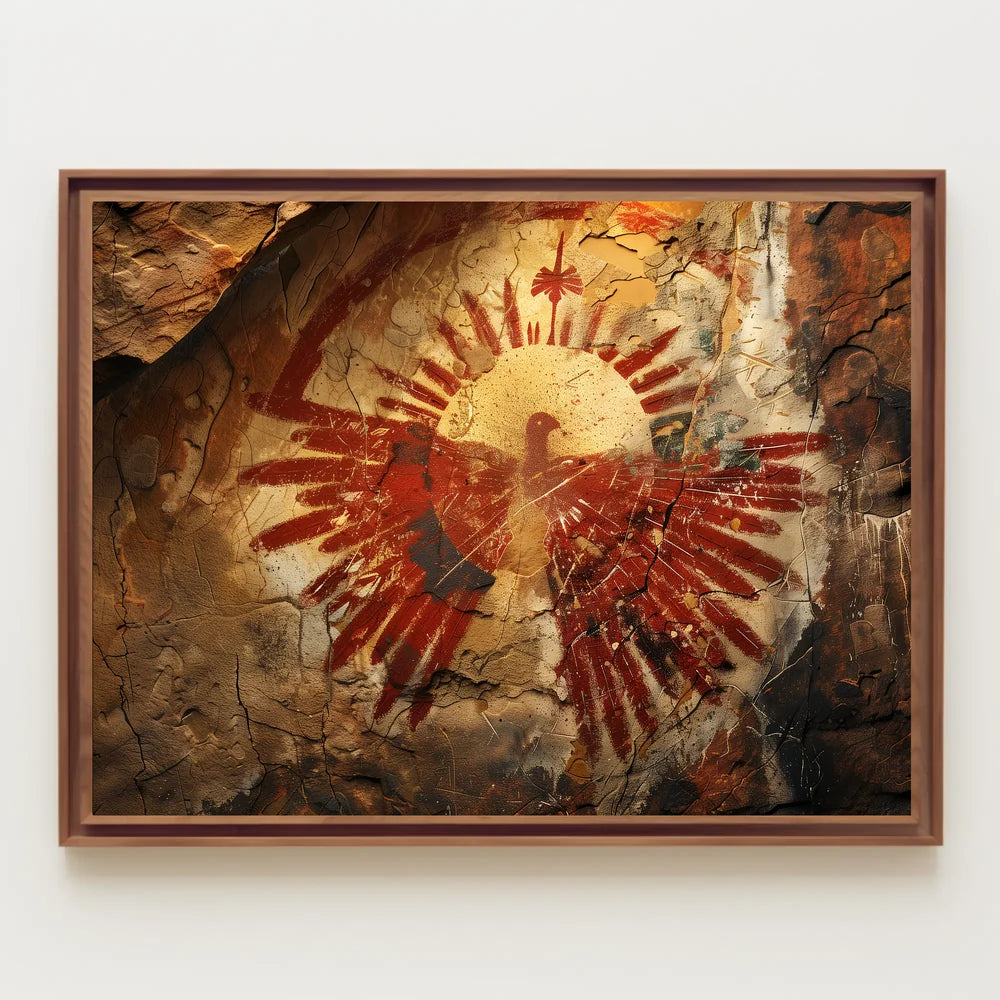 Abstract Eagle on Textured Rustic Wall Art