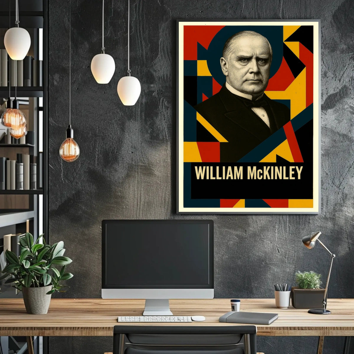 William McKinley 25th President of the United States Abstract Pop Poster