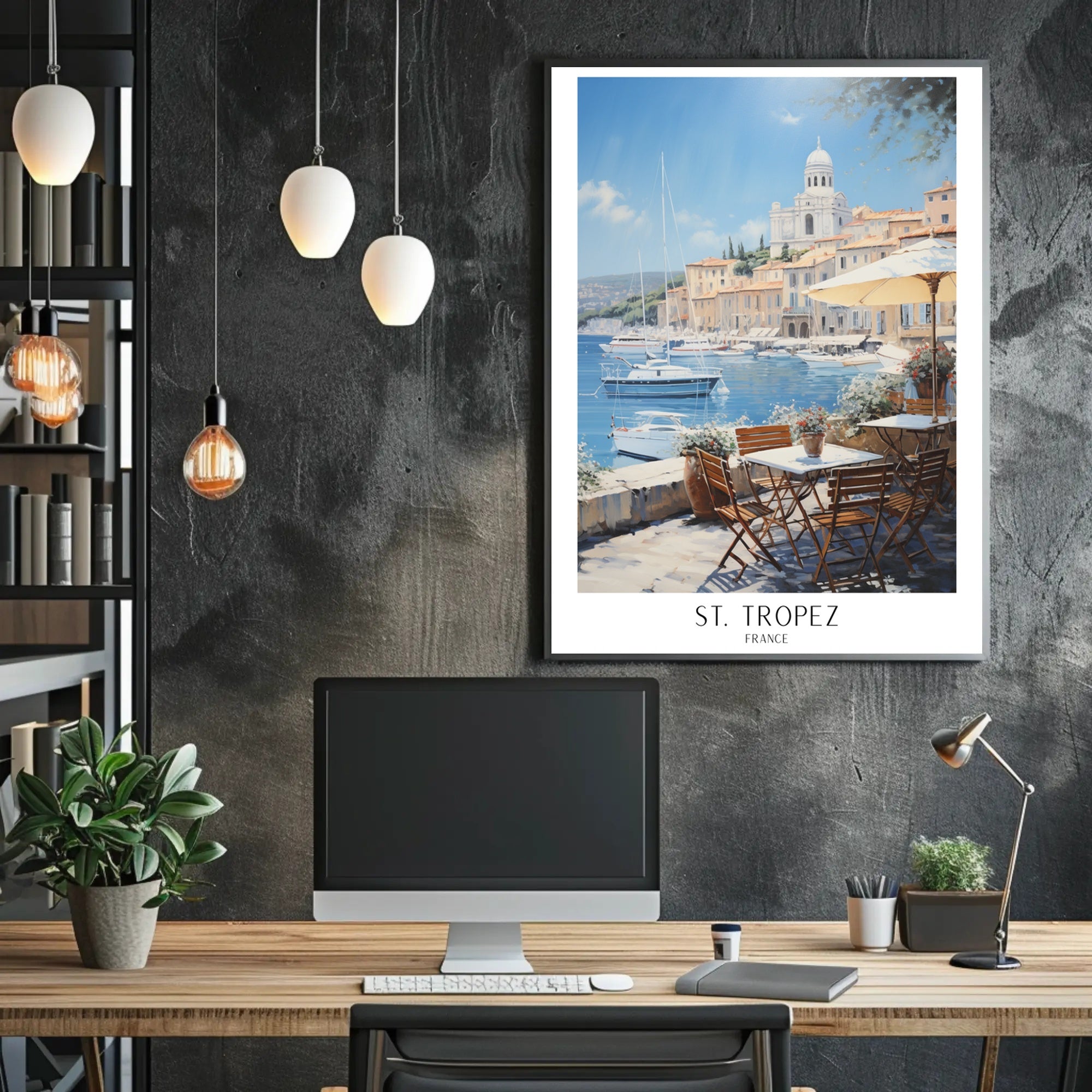 Serene St. Tropez Poster PosterGoat