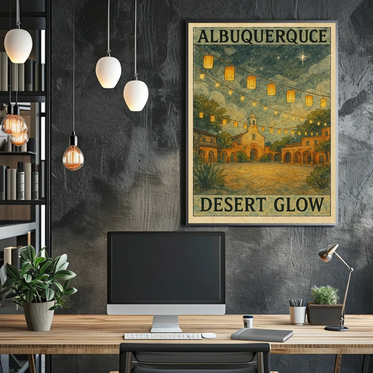 Albuquerque Desert Glow Poster