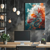 Mystical Dragon Fantasy Art Poster: Hyper-Realistic Design PosterGoat