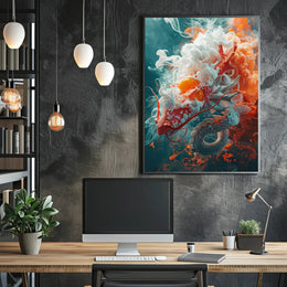 Mystical Dragon Fantasy Art Poster: Hyper-Realistic Design PosterGoat
