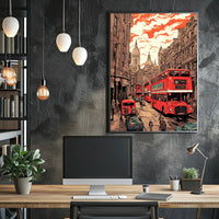 London Street Scene Poster