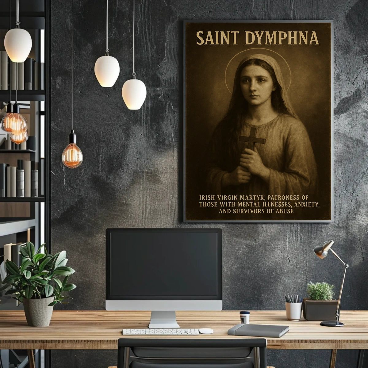 Saint Dymphna Patroness Of Mental Poster