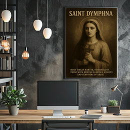 Saint Dymphna Patroness Of Mental Poster