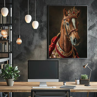 Regal Equine Elegance Art Print Poster for Home Decor PosterGoat