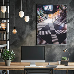 Vibrant City Intersection Poster PosterGoat