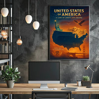 United States of America A Land of Liberty and Dreams Poster PosterGoat