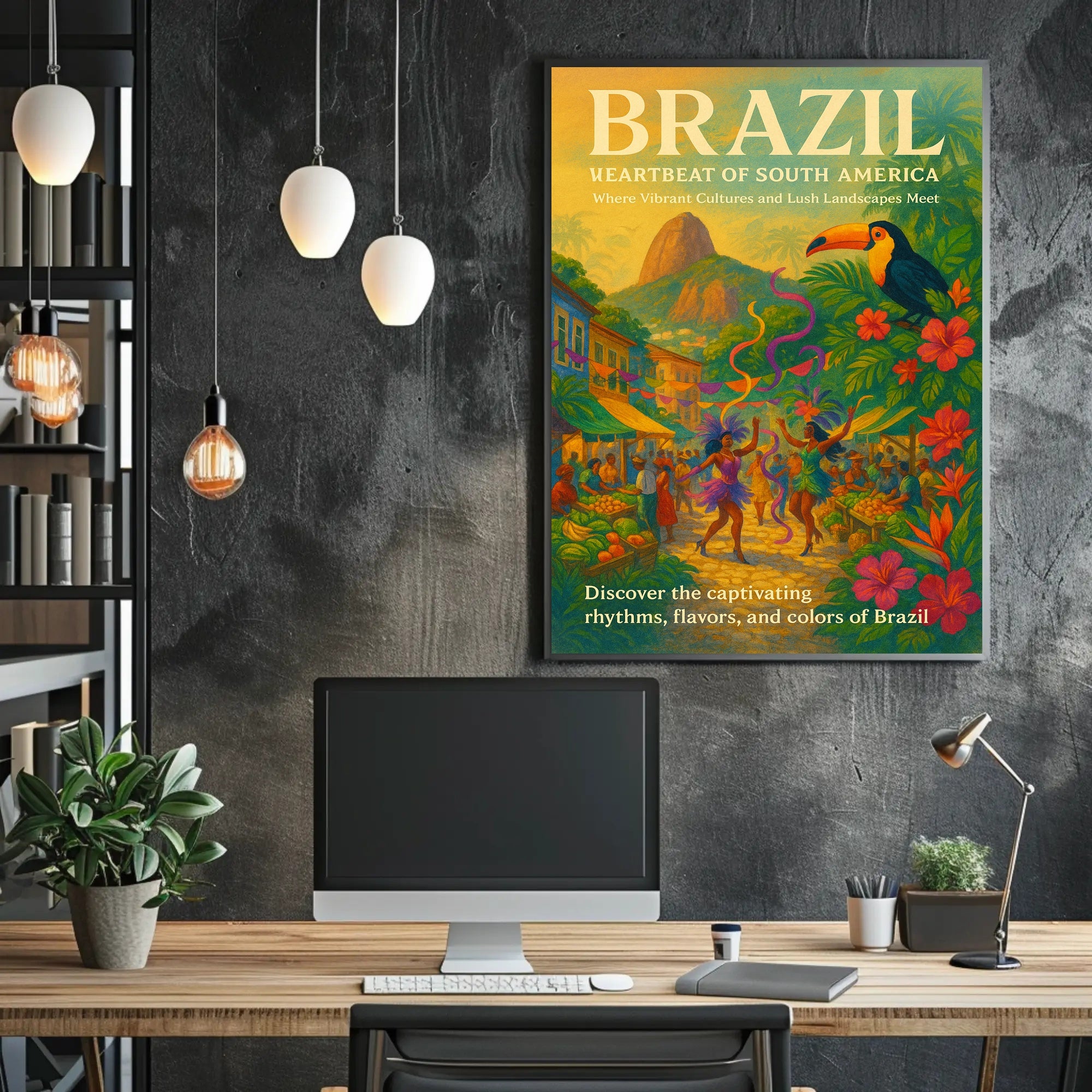Brazil Heartbeat of South America Poster Art Print PosterGoat