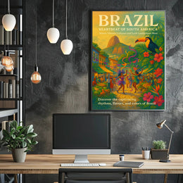 Brazil Heartbeat of South America Poster Art Print PosterGoat