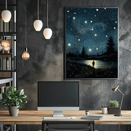 Starry Night Reflections Poster PosterGoat