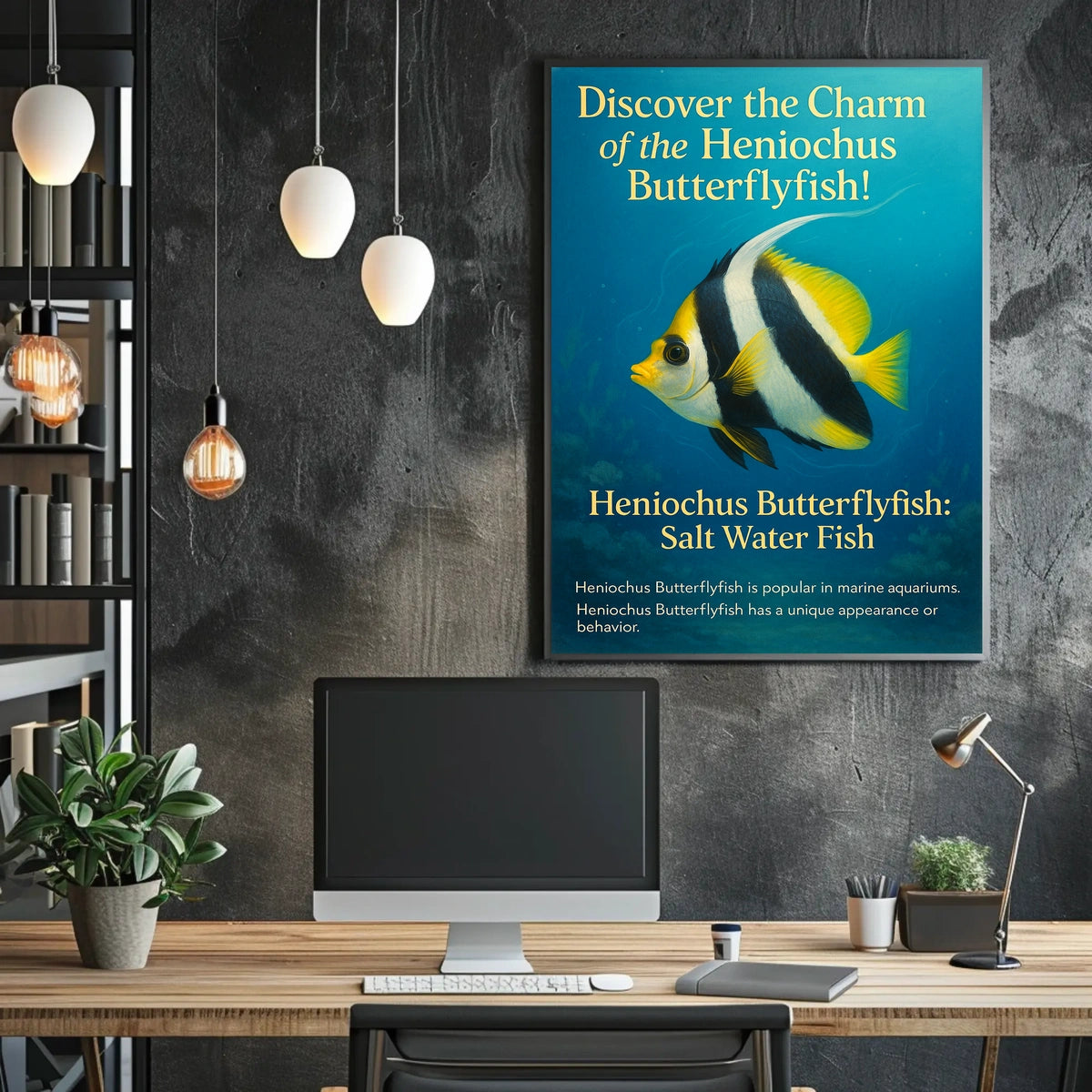 Discover The Charm Of The Heniochus Poster