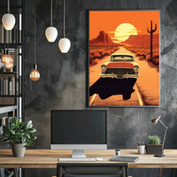 Desert Road Journey Poster