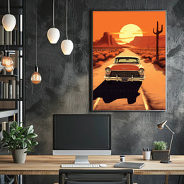 Desert Road Journey Poster