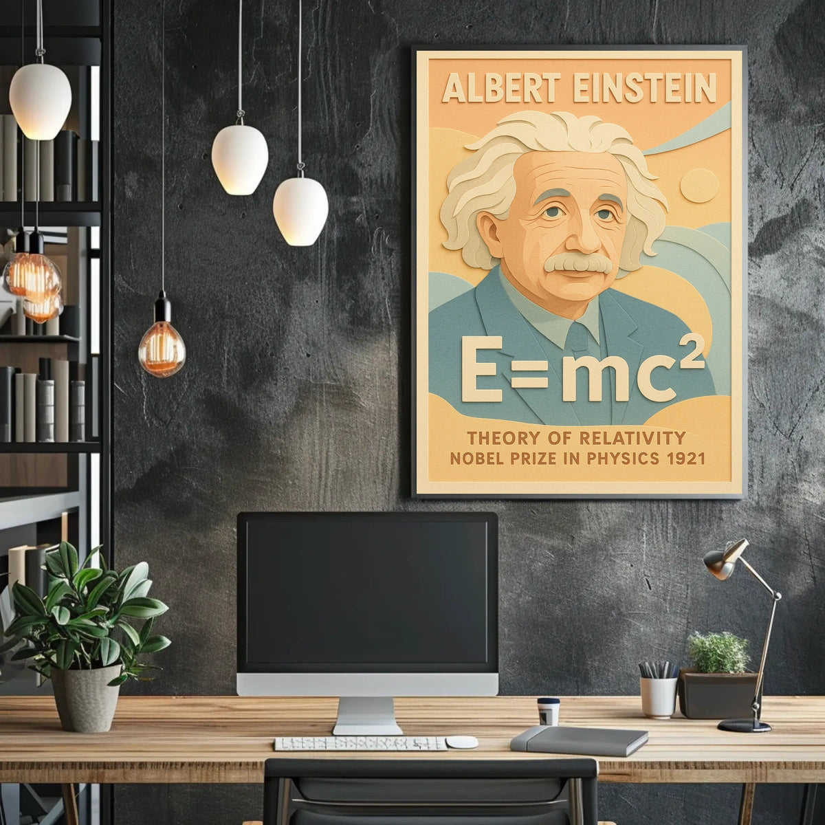 Albert Einstein Relativity Theory Education Science Physics Poster