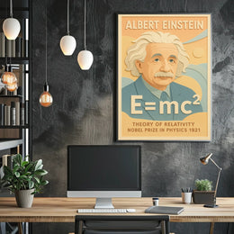 Albert Einstein Relativity Theory Education Science Physics Poster