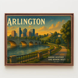 Arlington Travel Poster Where History Meets Honor