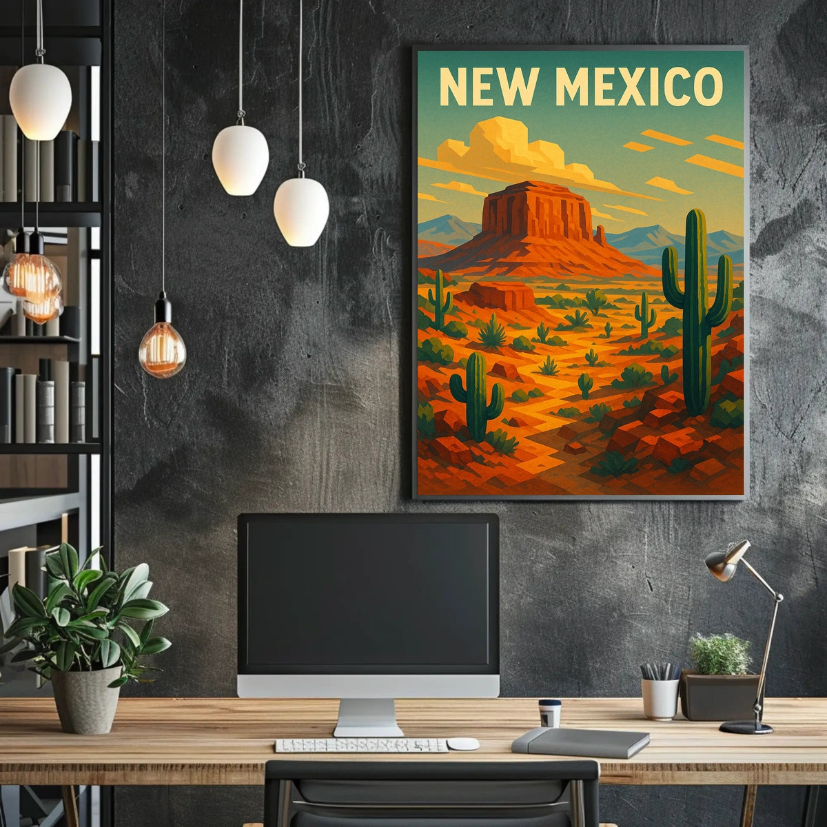 New Mexico Desert Landscape Poster