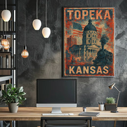 Topeka, Kansas A Vintage Tribute Poster