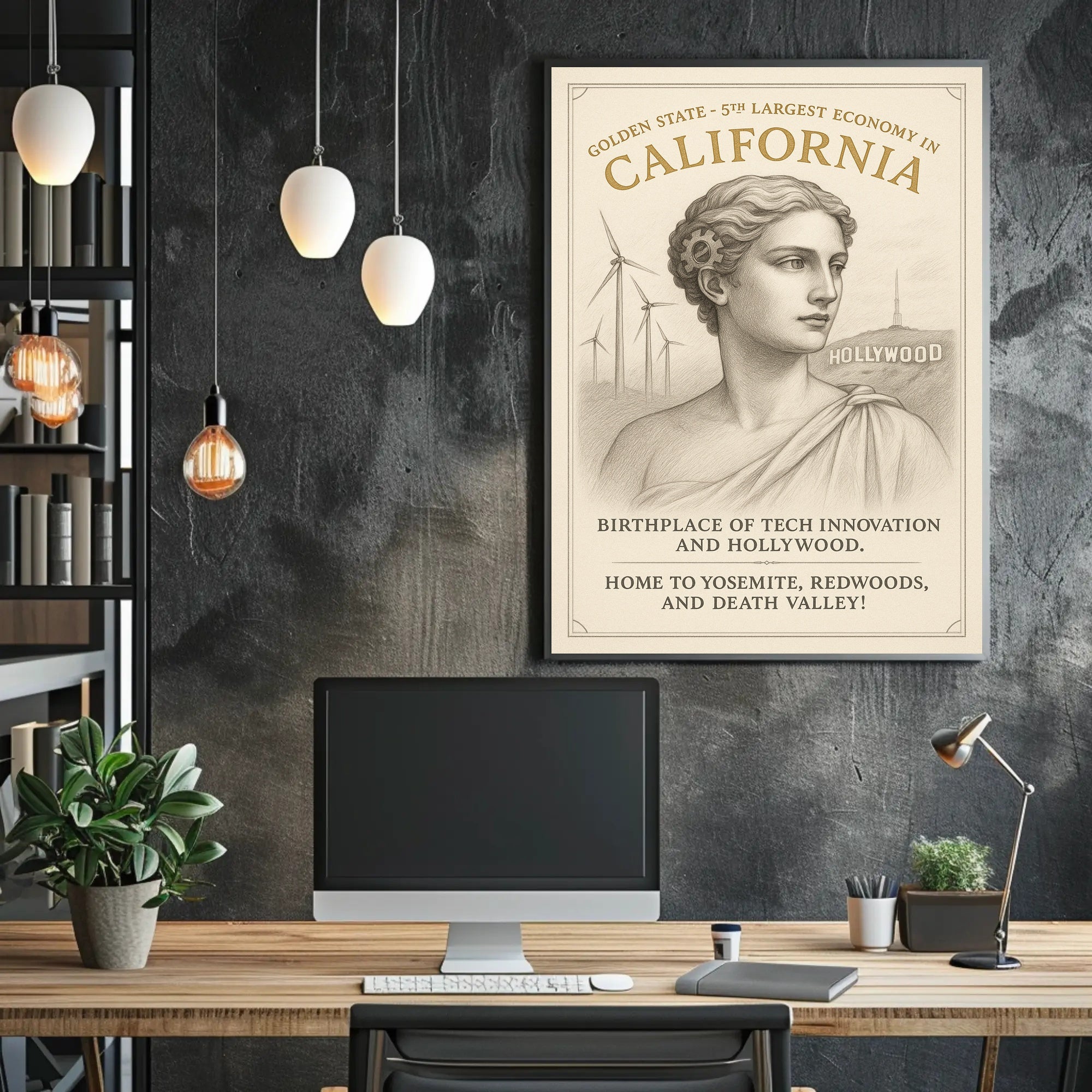California Golden State Poster PosterGoat