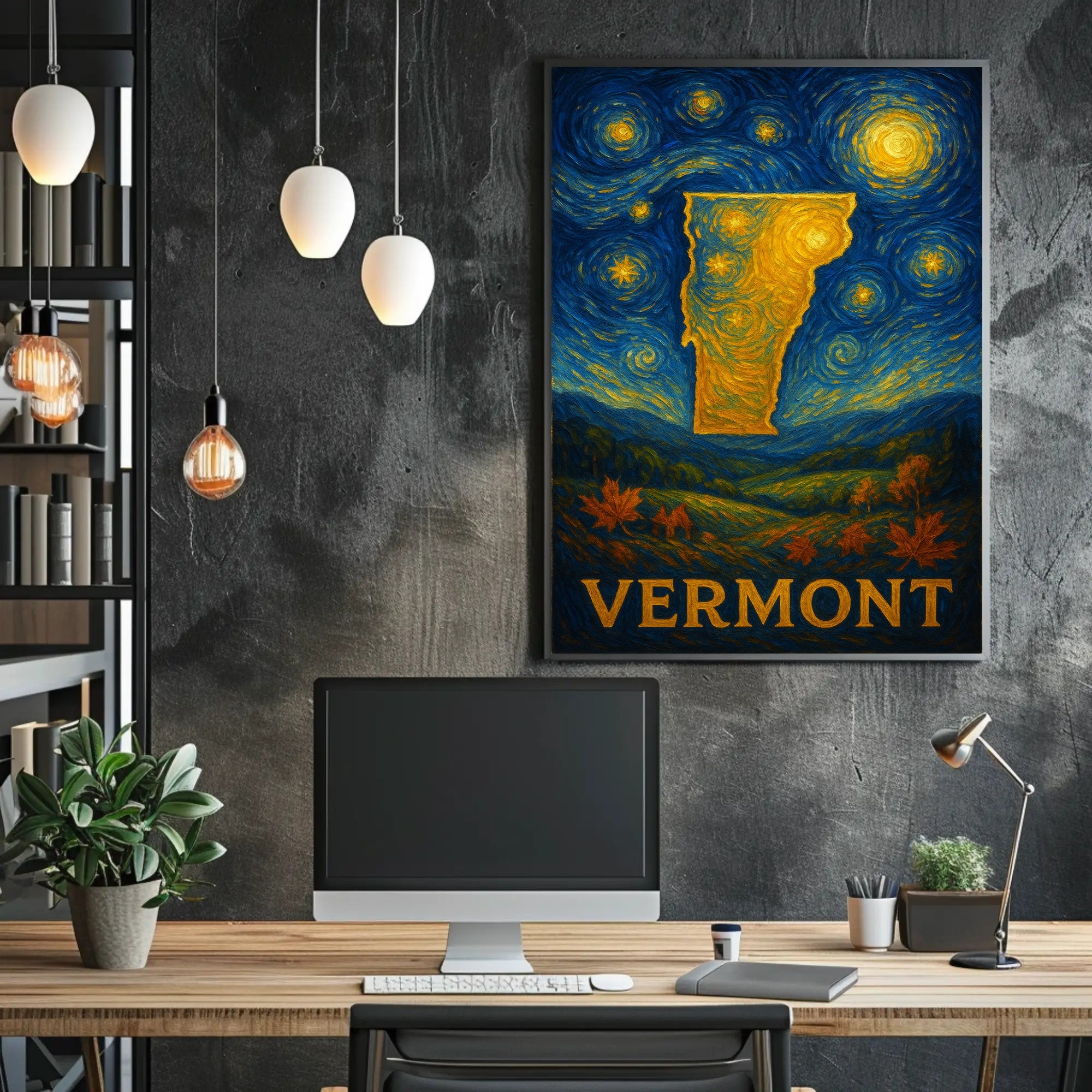 Vermont Starry Night Wall Art Print