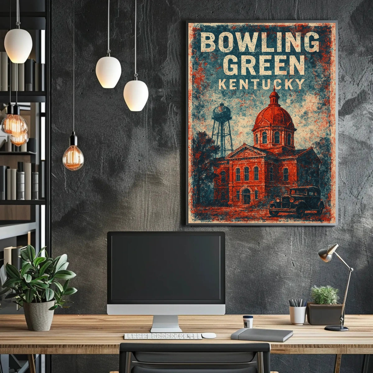 Bowling Green Kentucky Cityscape Photography Poster