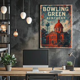 Bowling Green Kentucky Cityscape Photography Poster