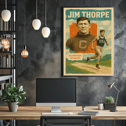 Jim Thorpe Olympian Athlete Poster