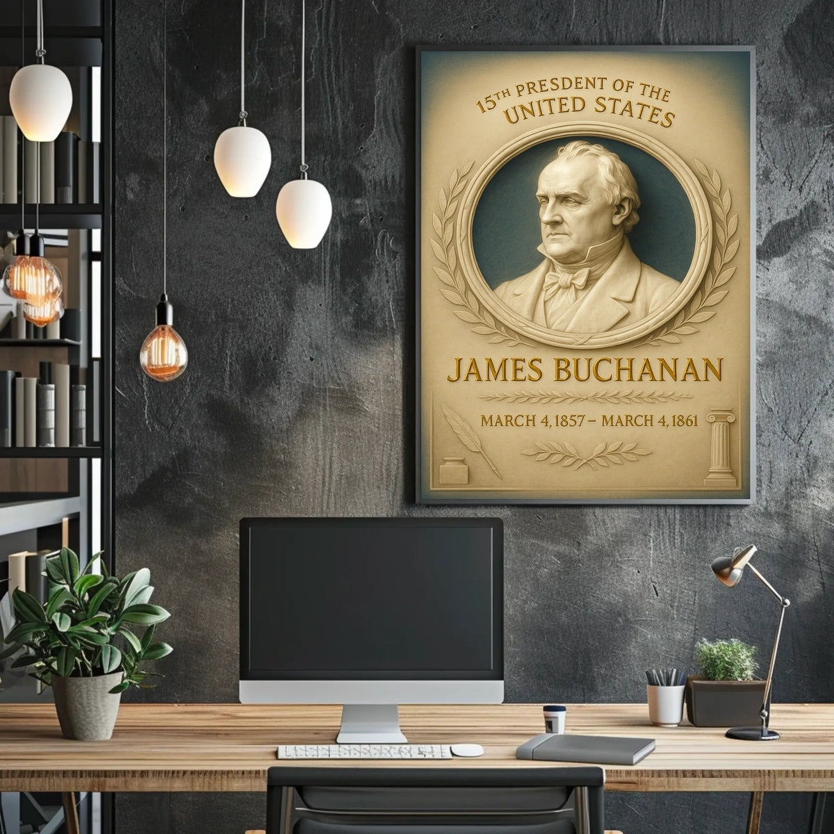 James Buchanan 15Th President Poster
