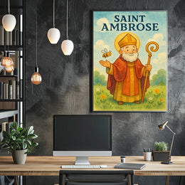 Saint Ambrose Cathedral Cityscape Portrait Wall Poster