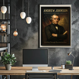 Andrew Johnson Vintage Presidential Historical Poster