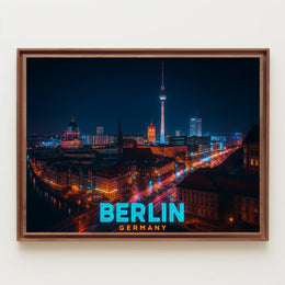 Berlin at Night Poster