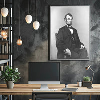 Abraham Lincoln Youthful Bowtie Portrait Poster PosterGoat