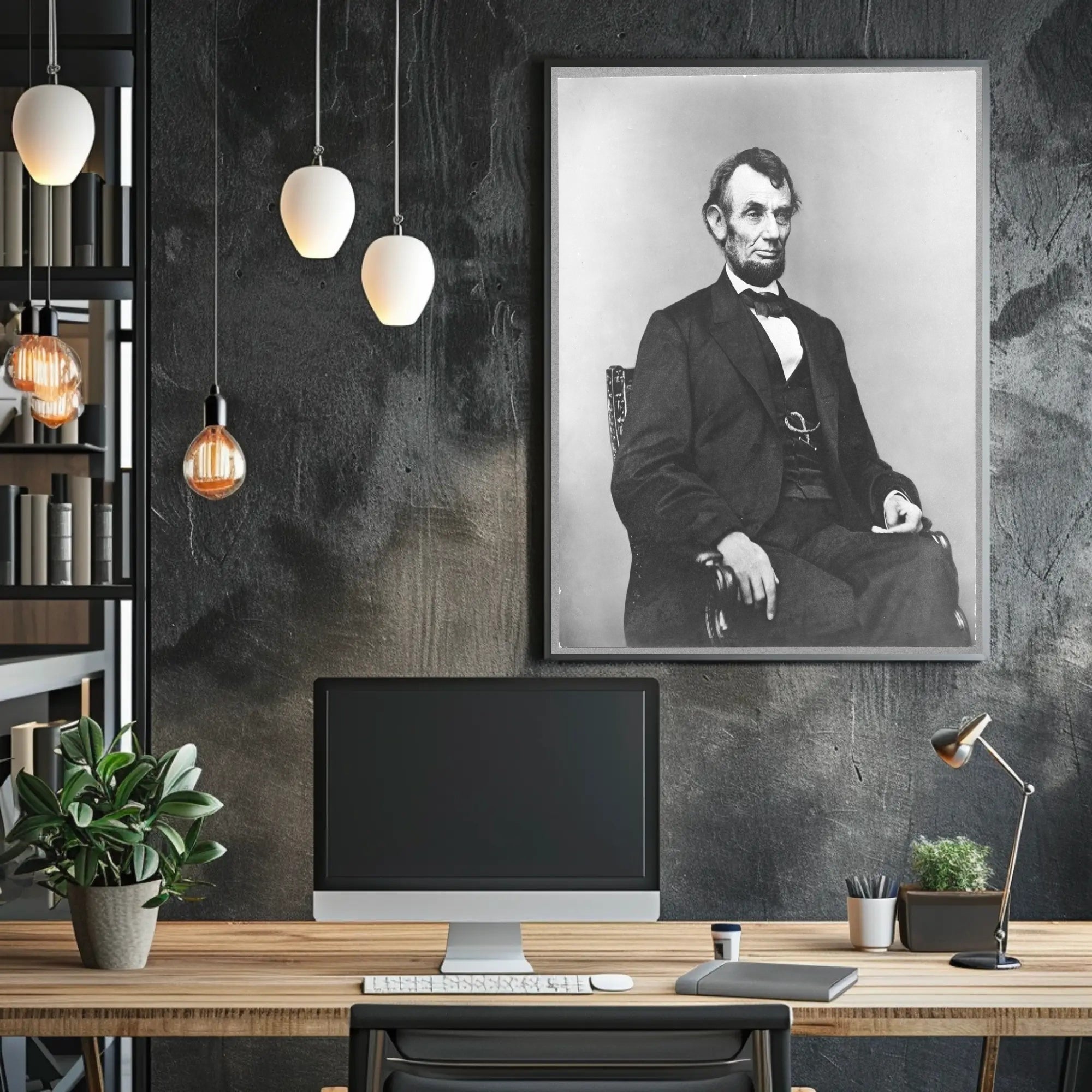 Abraham Lincoln Youthful Bowtie Portrait Poster PosterGoat