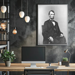 Abraham Lincoln Youthful Bowtie Portrait Poster PosterGoat