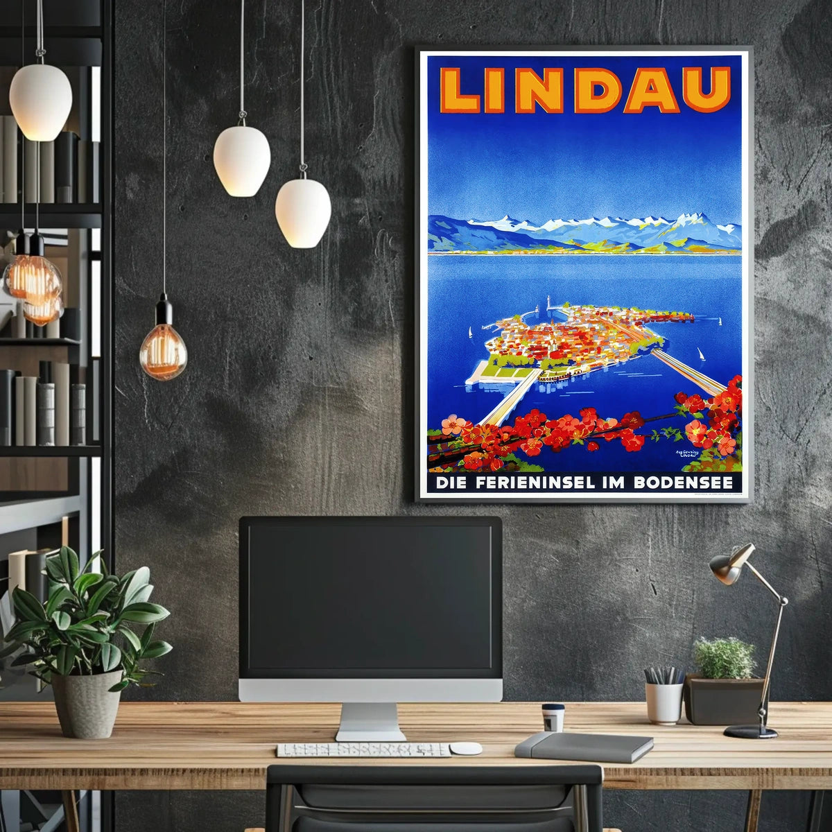 Lindau The Holiday Island In Lake Poster