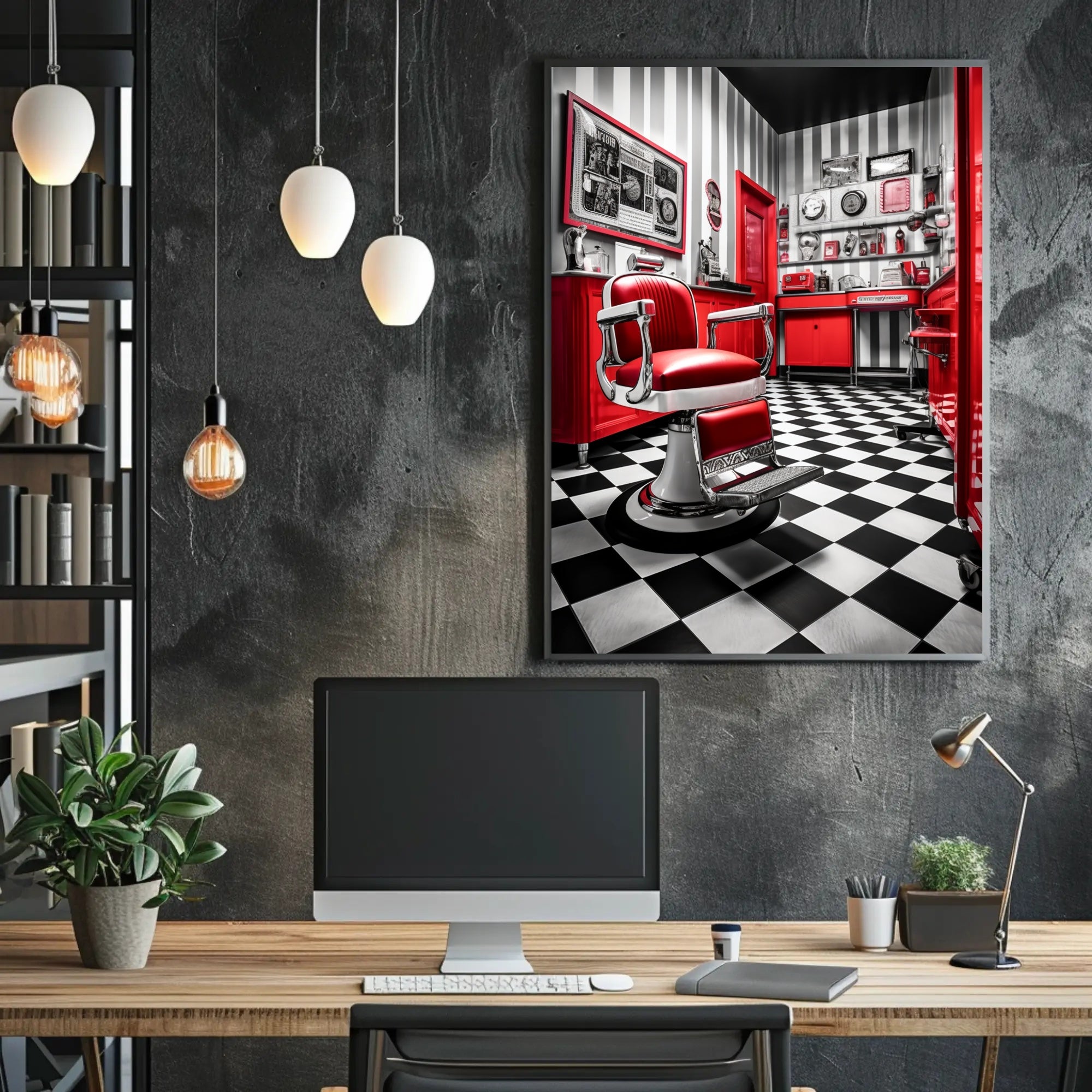 Vintage Barbershop Charm Poster