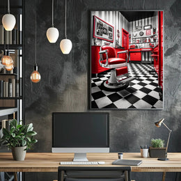 Vintage Barbershop Charm Poster