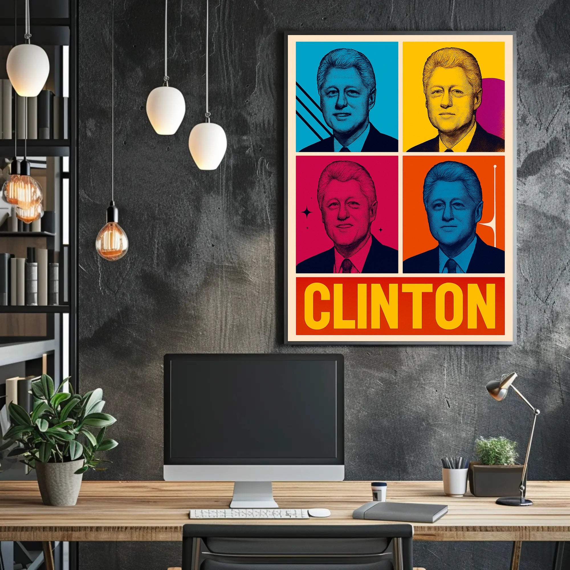 Clinton Pop Art Tribute Wall Art Print PosterGoat