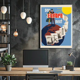 Retro European Adventure Unfolded: Travel Poster