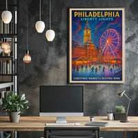 Philadelphia Liberty Lights Poster