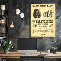 Harry Houdini Vintage Magic Cultural or Heritage Poster