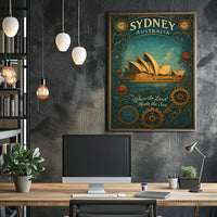 Sydney Coastal Poster Travel Wall Art Print