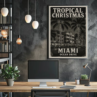 Tropical Christmas in Miami Poster