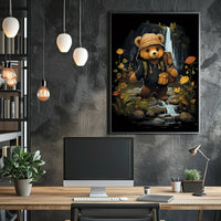 Adventurous Bear in Nature's Wonderland Animal Poster