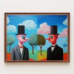 Surrealistic Duo in Dreamscape Abstract or Artistic Poster