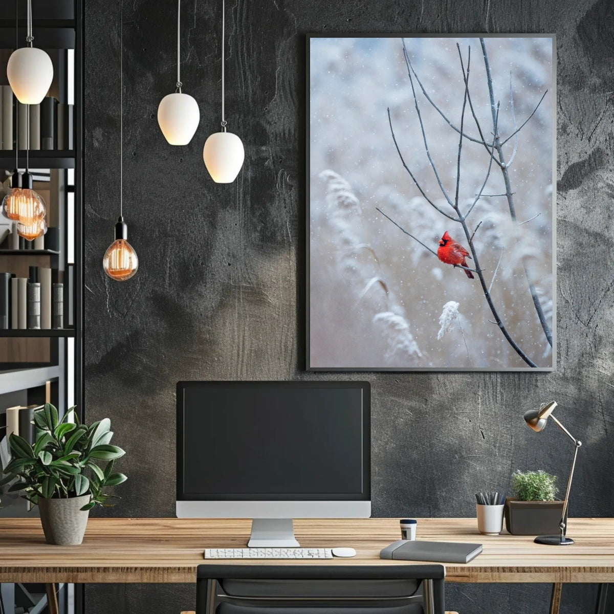 Winter Cardinal Poster