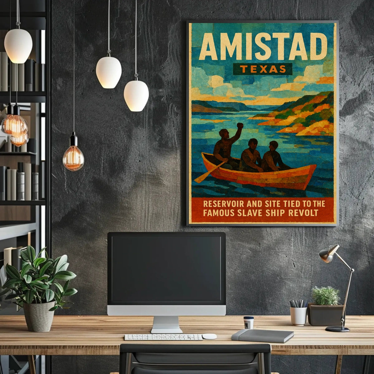 Amistad Reservoir And Historic Revolt Poster